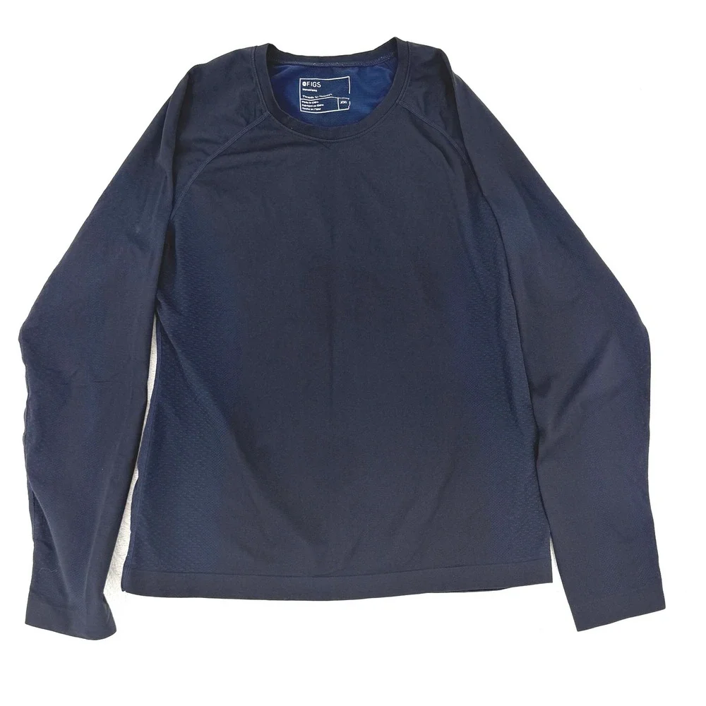 FIGS Mens 2XL Black Seamless Threads Long Sleeve Underscrub Top Bundle